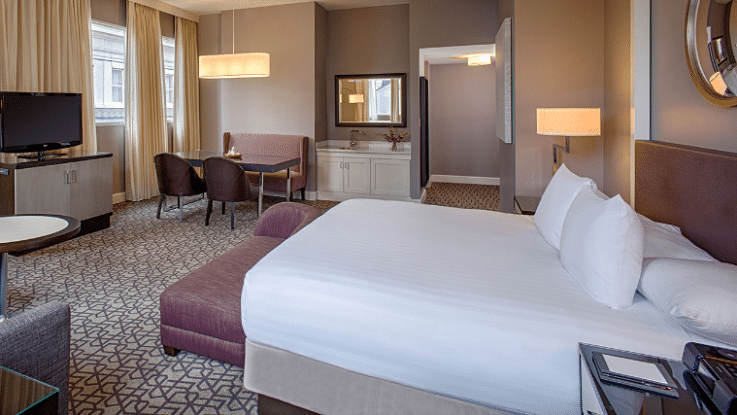 Cozy spacious bedroom at the Hyatt Centric French Quarter