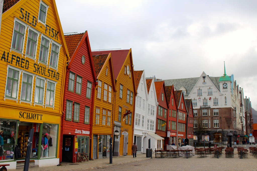 Colorful wooden buildings of Bryggen