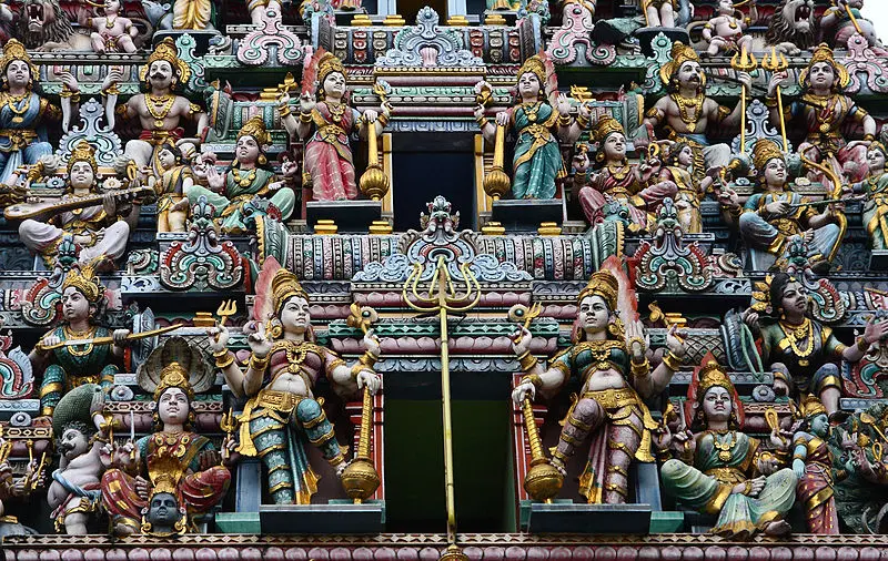 The Sri Veeramakaliamman Temple in Little India. Make sure to stop by this historic landmark during your 24-hour layover in Singapore.