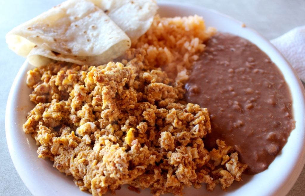 Delicious Mexican dish on a plate. Your road trip to Baja California won't be complete without trying out the local cuisines.