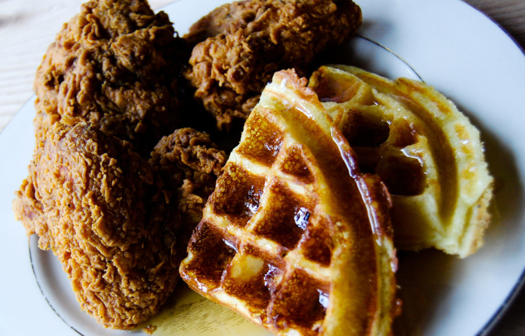 Chicken and waffles in NYC