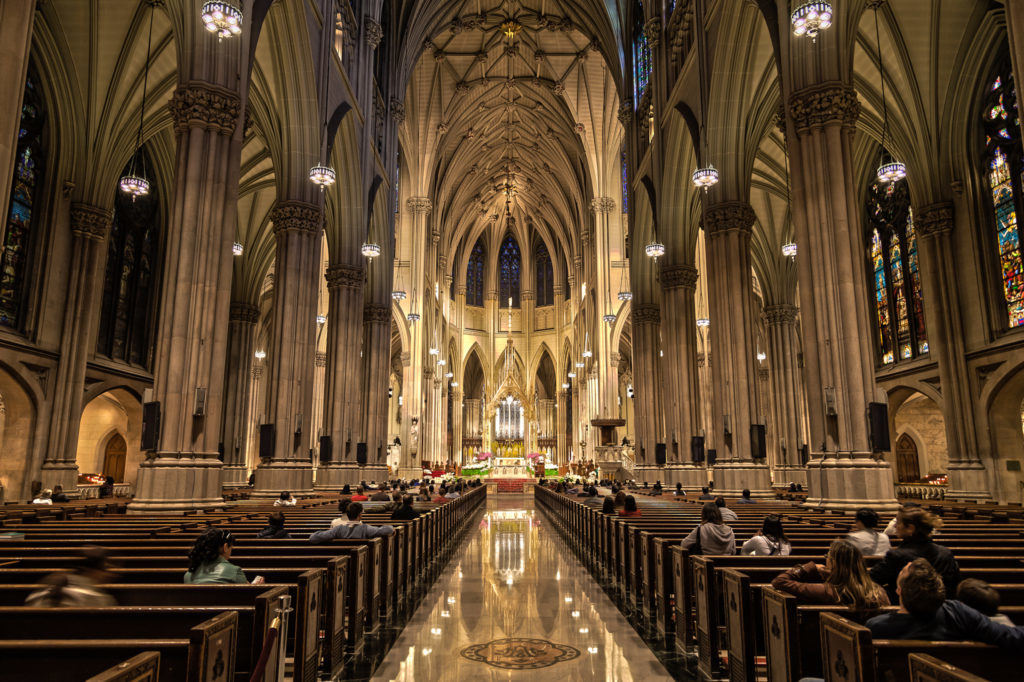 inside of the magnificent St Patricks Cathedral in NYC. Make sure to add this to your New York City Bucket List!