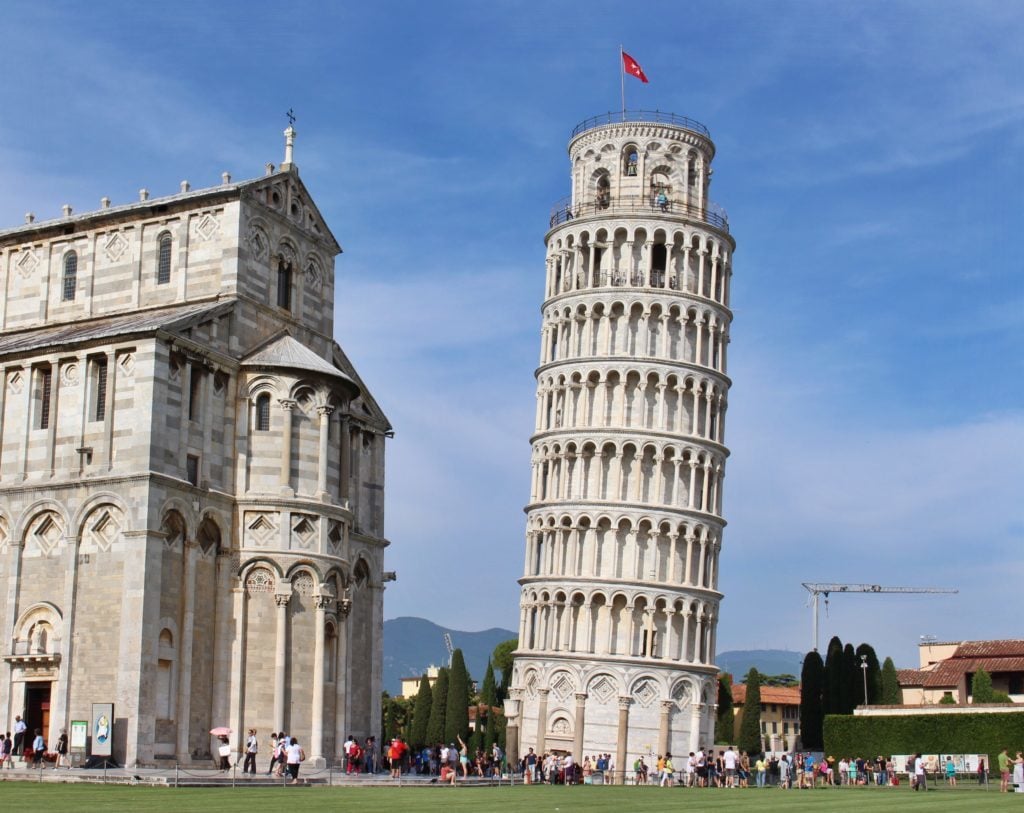 The Leaning Tower of Pisa. One tip on how to avoid tourist traps is by choosing restaurants that are not nearby the big tourist attractions.