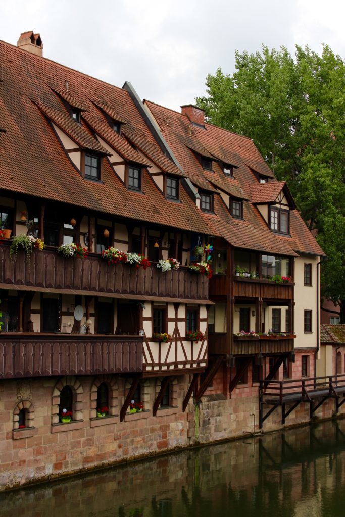 Beautiful wooden houses in Nuremberg - one of the fairy tale towns in Germany