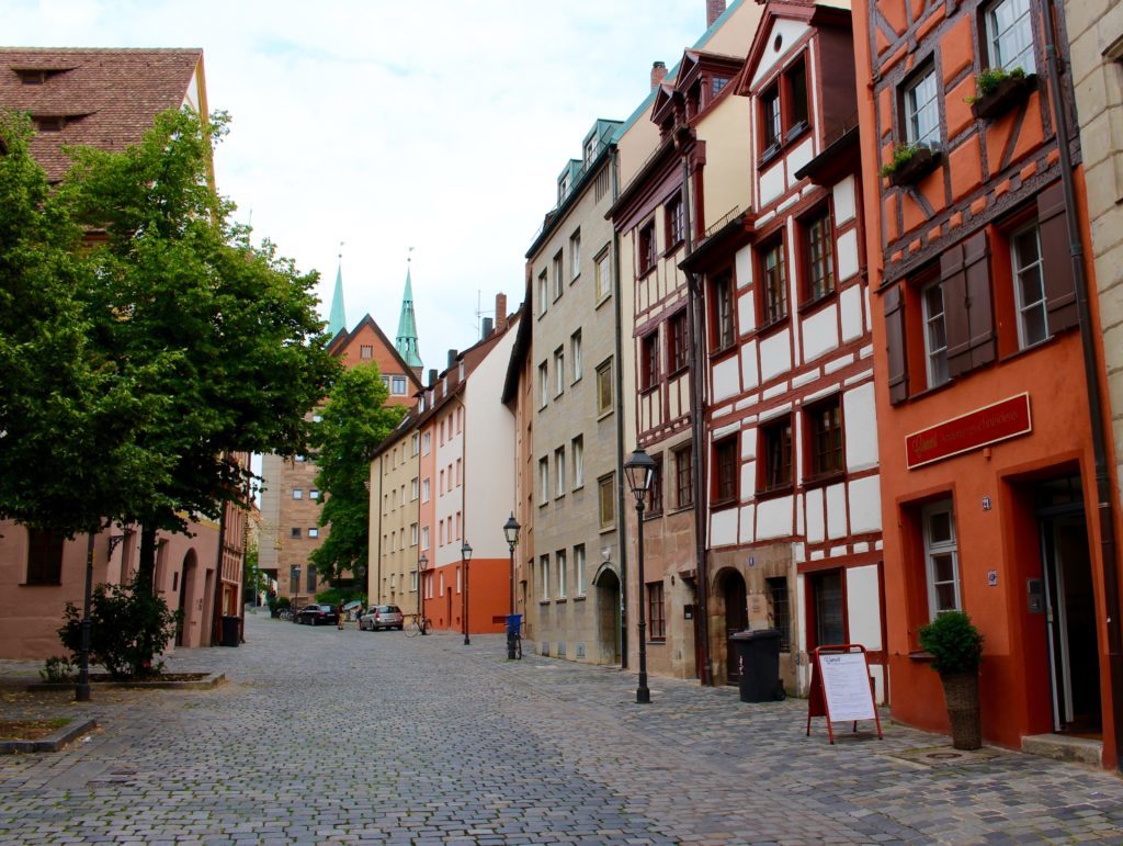 Quiet street and old houses - a must-see sight when you visit Nuremberg