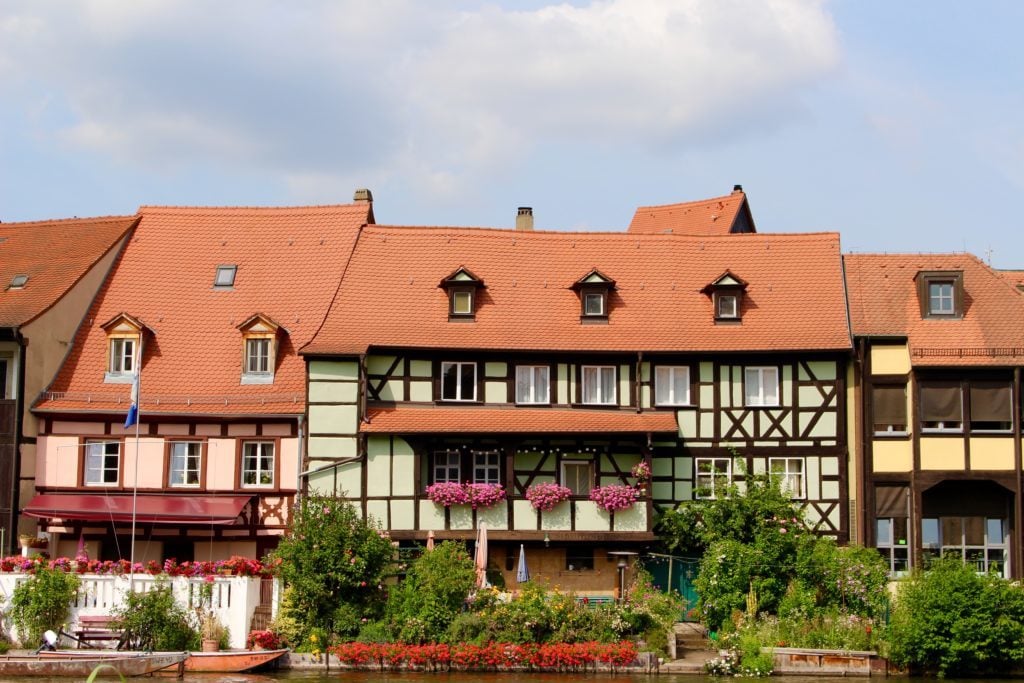 Medieval houses in Bamberg which is one of the fairy tale towns in Germany