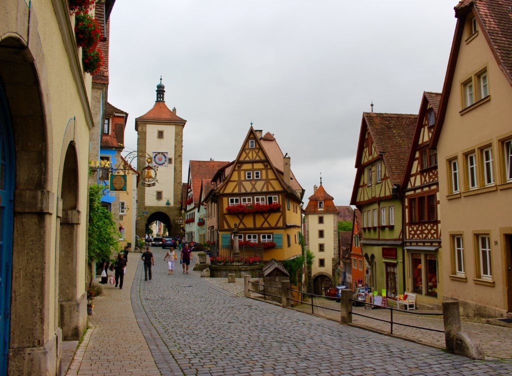 Cobblestone street in Rothenburg ob der Tauber, Germany - one of the destinations of our Viking River Cruises Grand European Tour