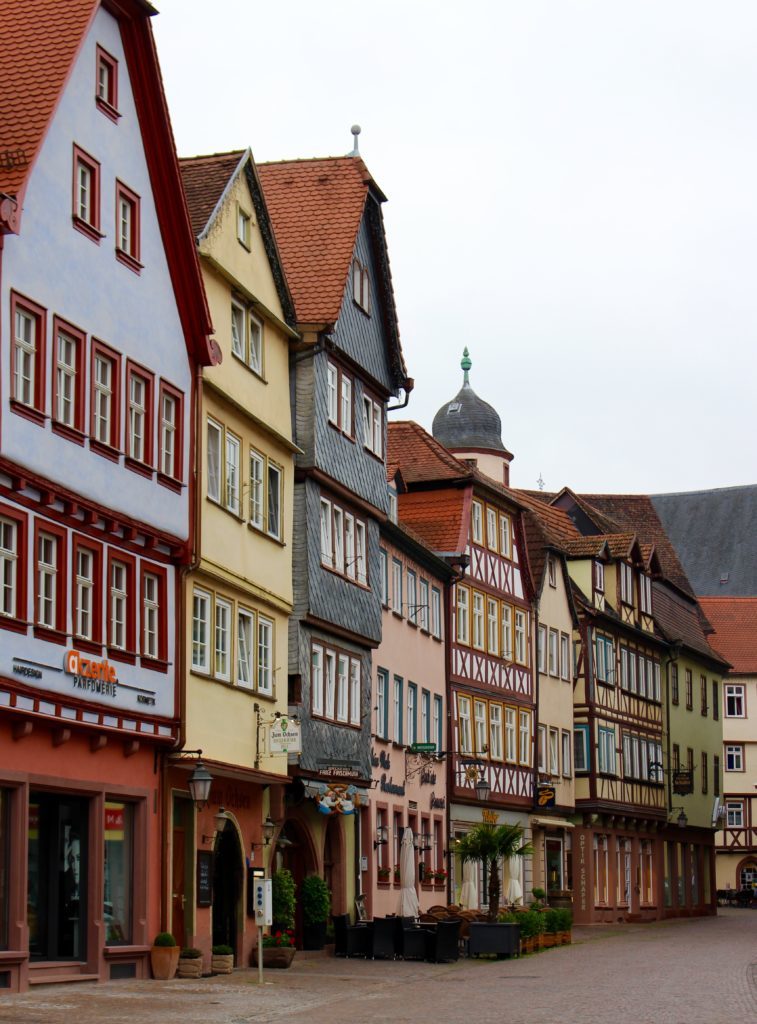 Tall, medieval buildings in Wertheim, Germany