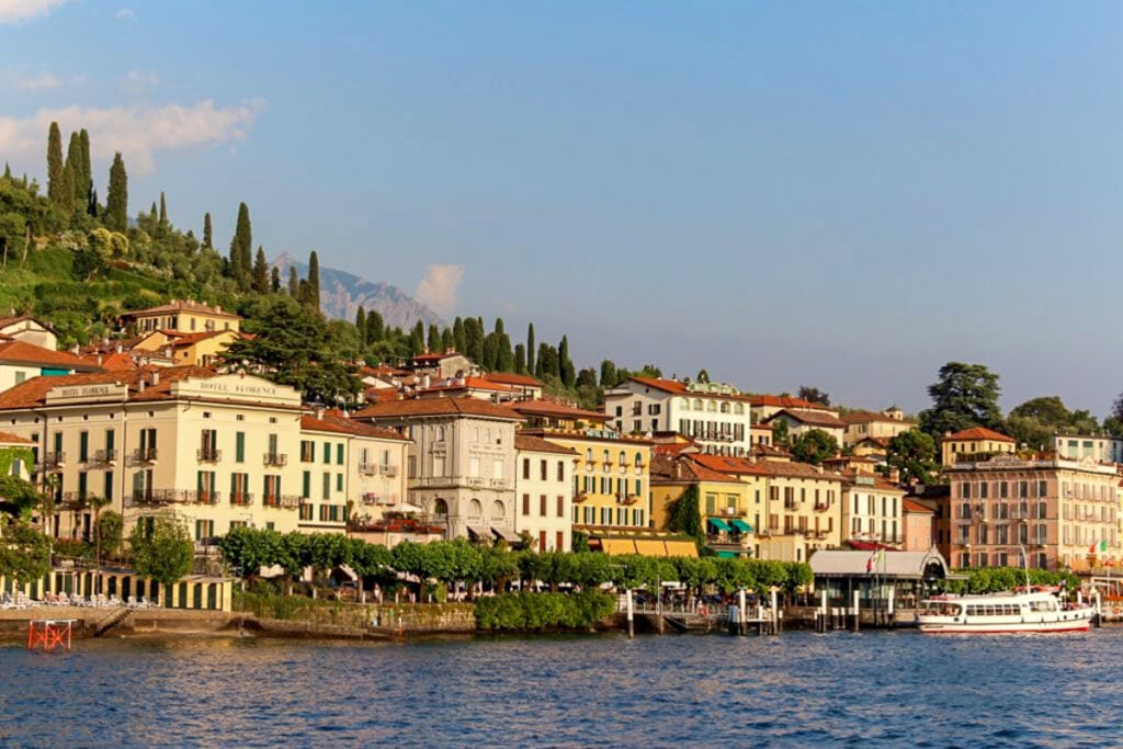 The shores of Bellagio seen from the water