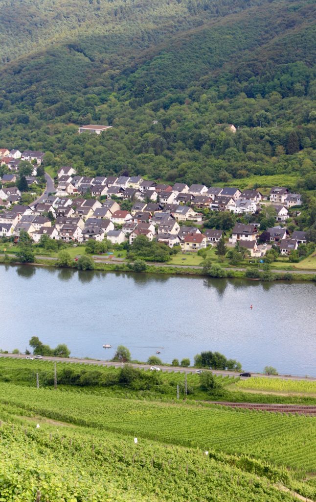 Village by the river in Koblenz, Germany