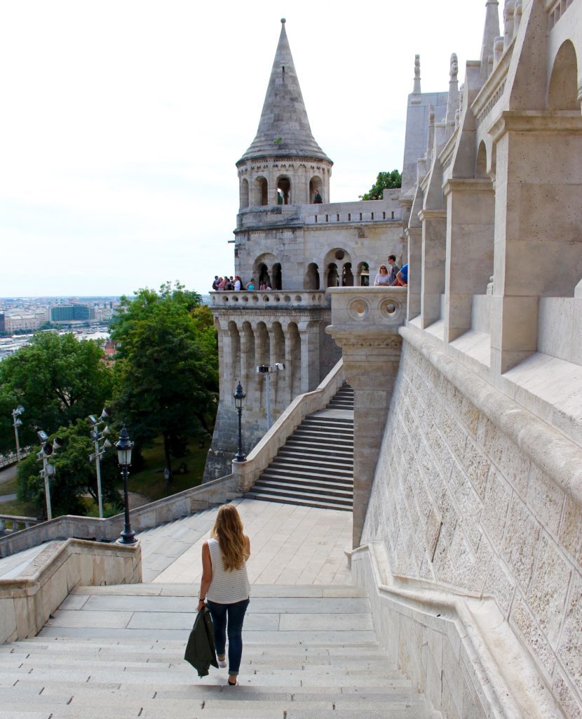 Maddy at Fishermans Bastion in Budapest