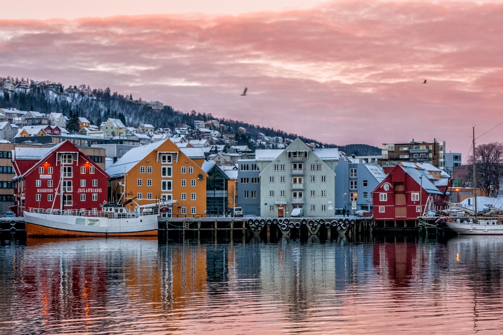 Beautiful city of Tromso, Norway at early morning