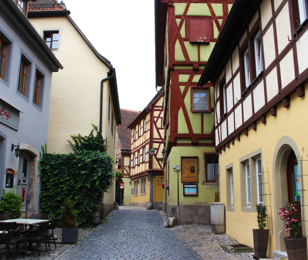 Quiet neighborhood street in Germany