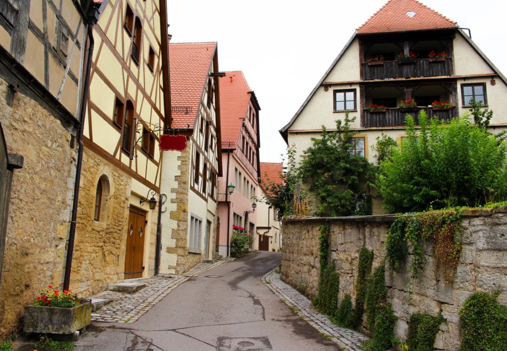 An uphill path in Altstadt lined with old buildings