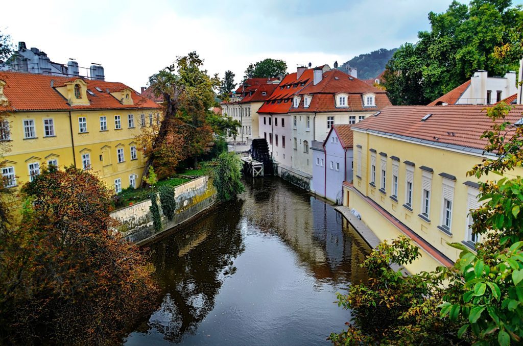 Picturesque canal in Prague