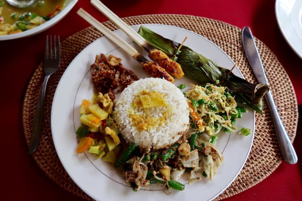 Balinese dish served on a plate