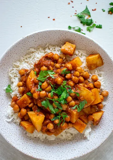 Vegan Chana Aloo Masala (Chickpea & Potato Curry)