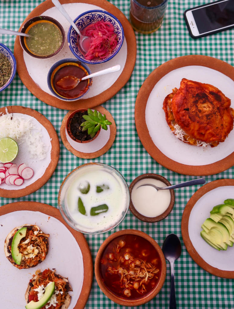 Delicious traditional Mexican food in Mexico