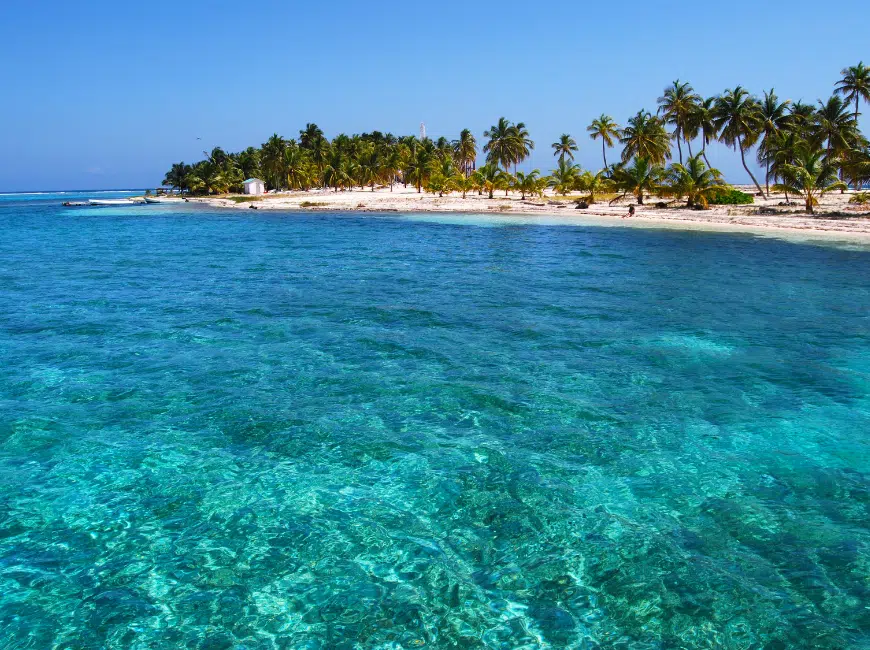 There are so many cayes (islands) in Belize, such as this one, that are surrounded by crystal-clear water and lively reefs for snorkeling. One of the best things to do when you travel to Belize is to rent a private island for a night!