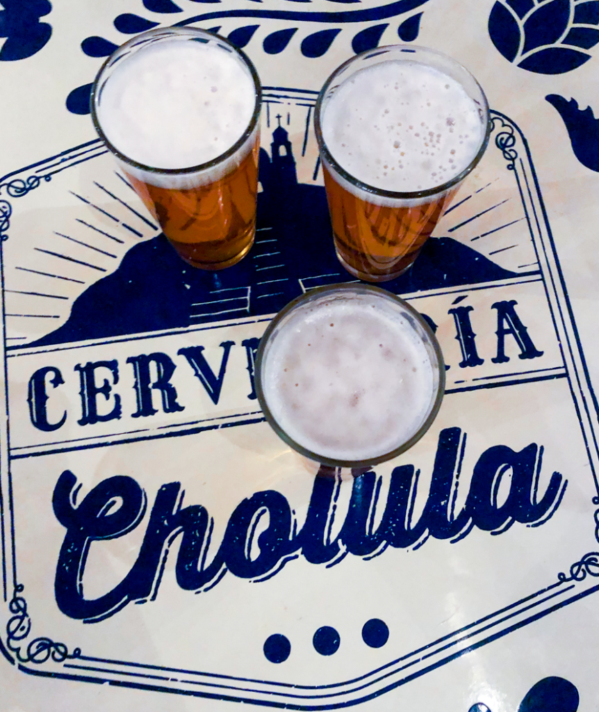 beers at cerveceria cholula - one of the best places to go in cholula