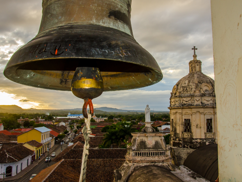 Bell tower overlooking Nicaragua