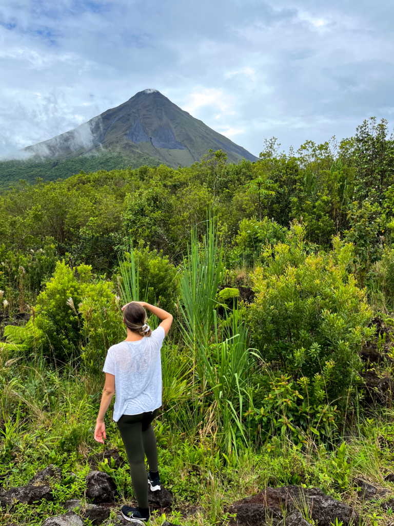 Maddy viewing Arenal Volcano