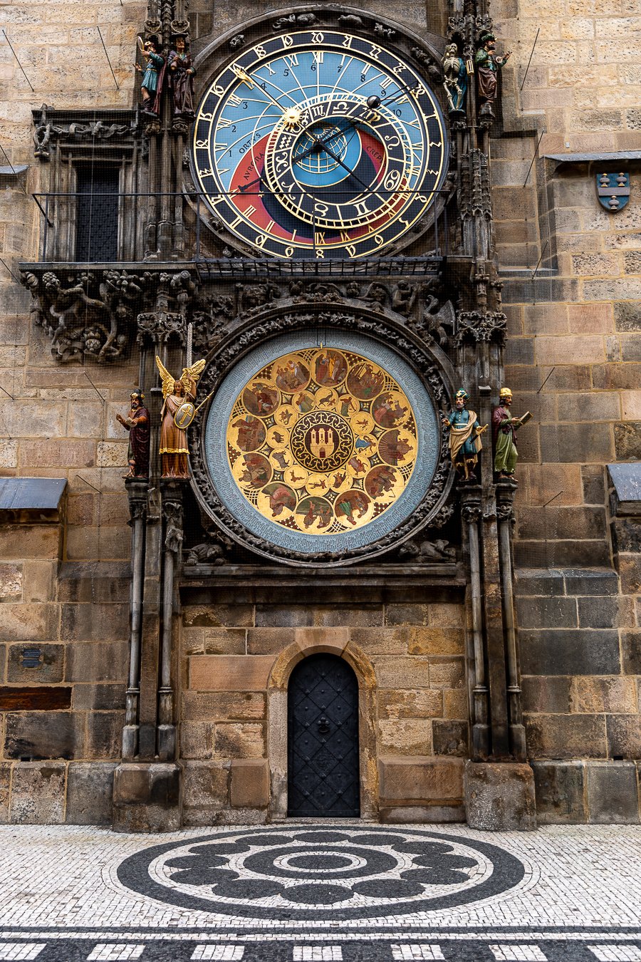 Prague Astronomical Clock on the Old Town Hall, featuring ornate zodiac dial, golden details, and medieval statues – one of the top attractions in Old Town Square.