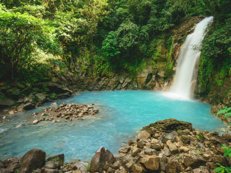 Rio Celeste, a waterfall in Costa Rica