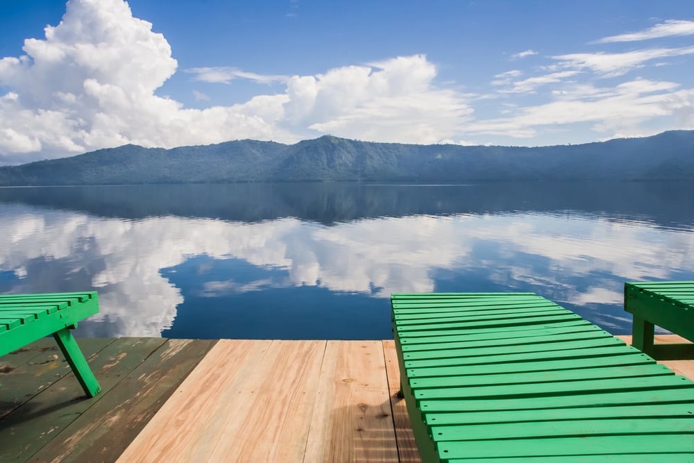 Sunbeds at Laguna de Apoyo