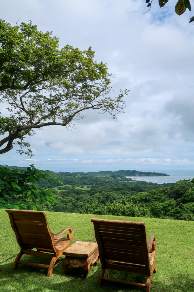 Amazing view of ocean and jungle at a hotel in Nosara
