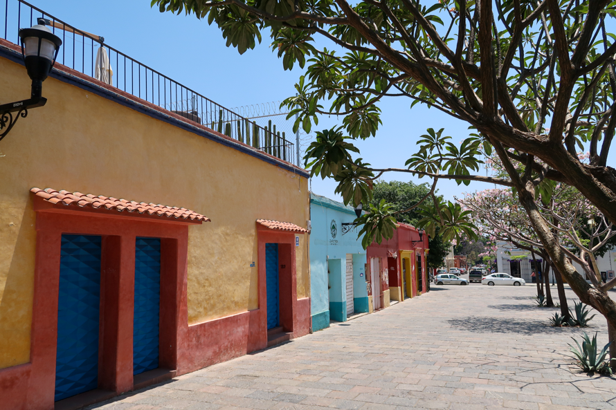 Colorful colonial city in Mexico.