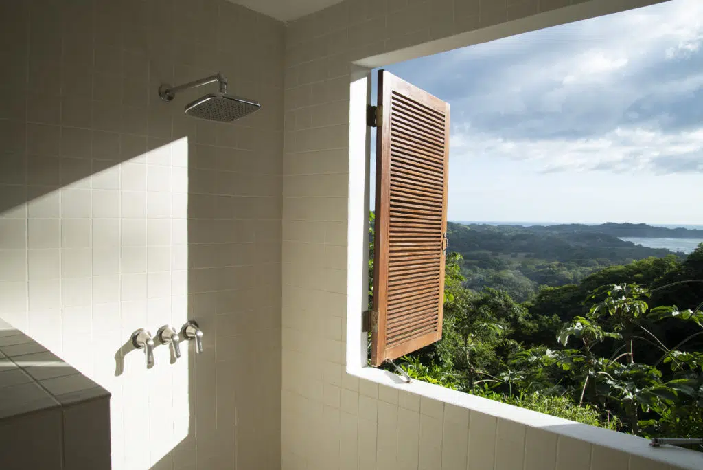 Bathroom in guest room at Tierra Magnifica, a luxury hotel in Nosara, Costa Rica