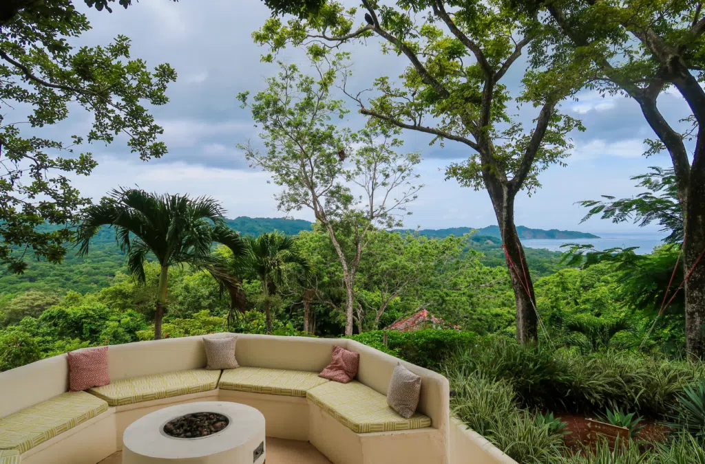Firepit and view at hotel in Tierra Magnifica, a luxury hotel in Nosara, Costa Rica