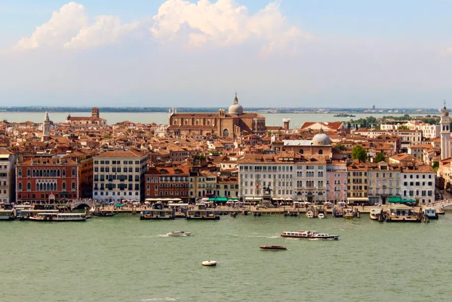 Aerial view of Venice from the Bell Tower