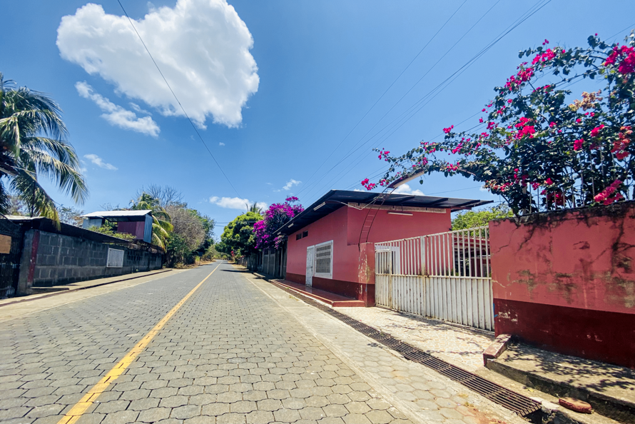 a quiet street in Nicaragua