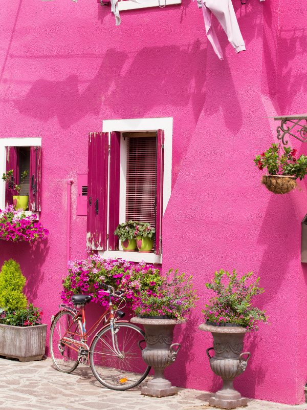 Pink house in Burano