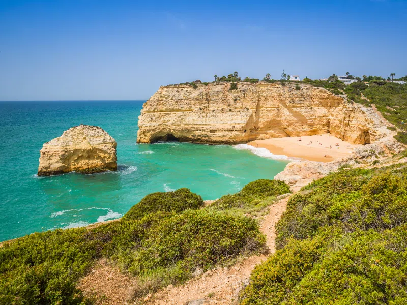 Benagil Beach is a beautiful beach in Portugal's Algarve region