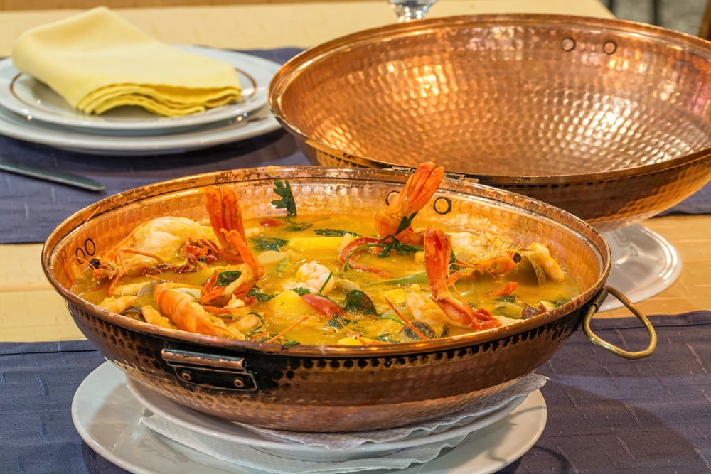 A big bowl of cataplana, a must-try dish in Algarve
