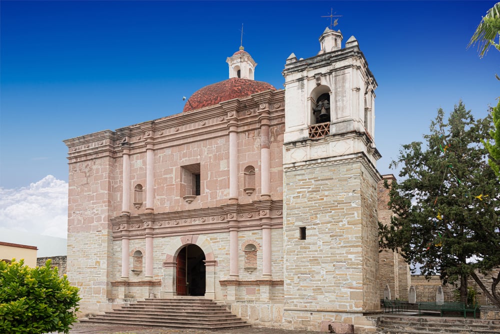 Church of San Pablo at Mitla. Visiting this church is one of the best things to do in Oaxaca.