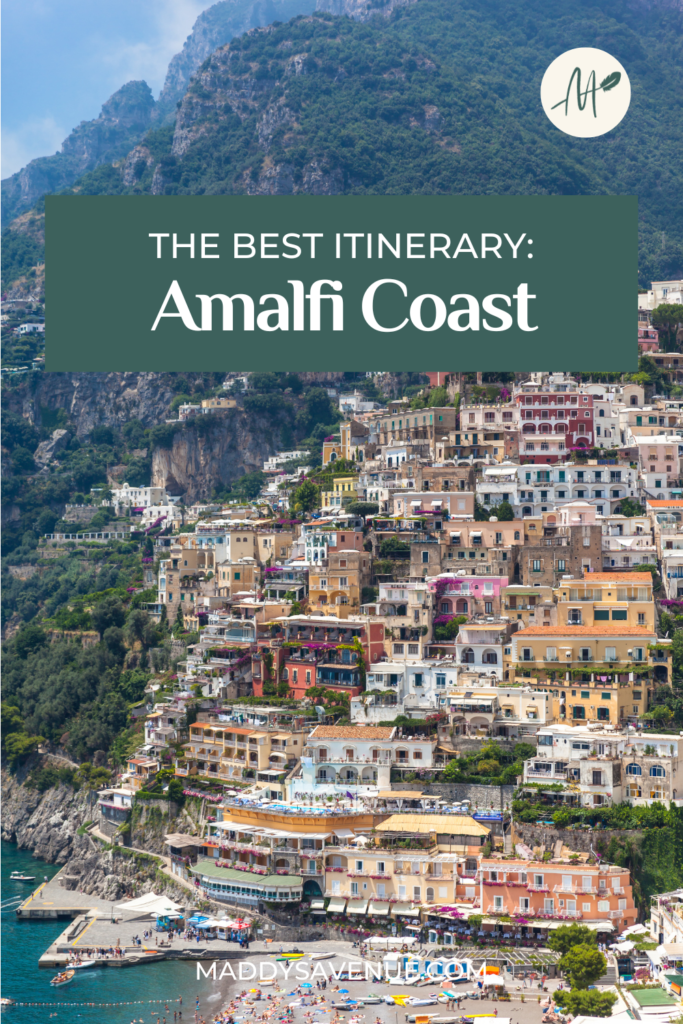 If you’re reading this 3-7 day Amalfi Coast itinerary, chances are you’re planning to explore the dreamiest coastline in Italy. Congratulations! Whether it’s your first or fifth visit, an Amalfi Coast trip is cause for celebration. This guide will give you a useful and customizable Amalfi Coast vacation itinerary that includes it all: the best places to visit, where to stay, how to get around, what to see, the best things to do in the Amalfi Coast, where to eat, and more! #AmalfiCoast