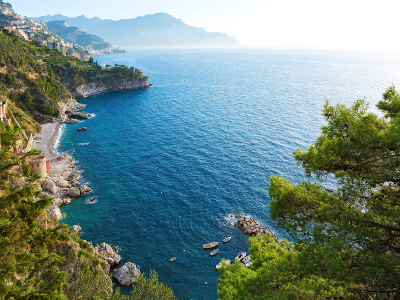 Beautiful sea water in Conca dei Marini - one of the best Amalfi Coast towns to visit
