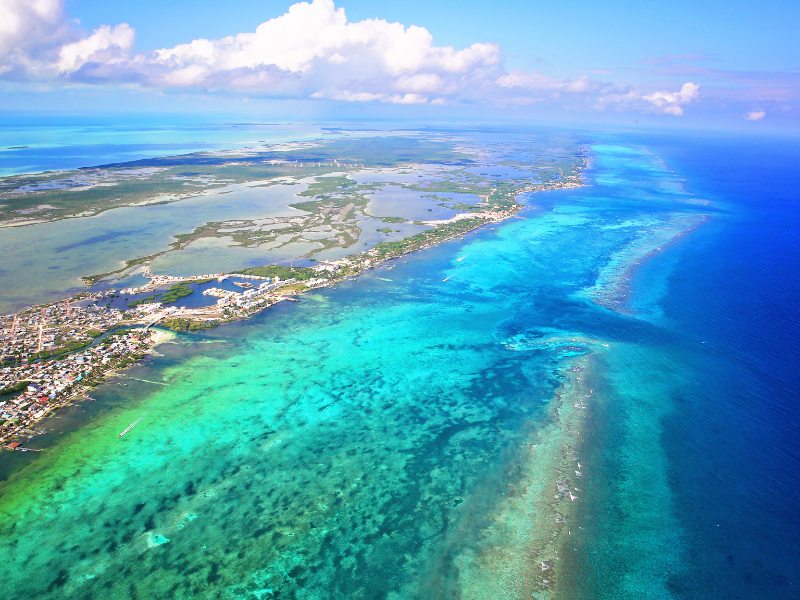 The Belize Barrier Reef off of Ambergris Caye - one of the best places to go in Belize