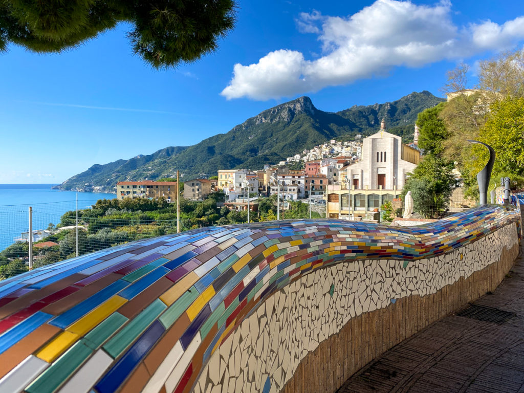 Mosaic tiles and ocean views in Vietri sul Mare - one of the best Amalfi Coast towns to visit