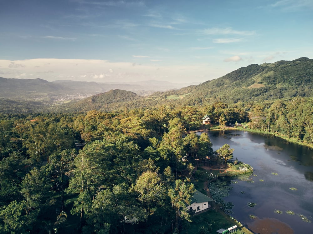 The Matagalpa region with a small lake and large forest in Nicaragua