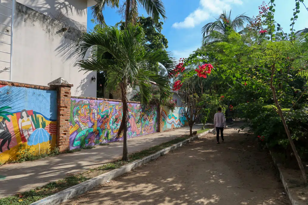 Street art in a beach town in Mexico