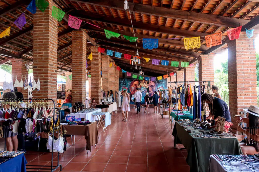 A colorful artisanal market in Mexico 
