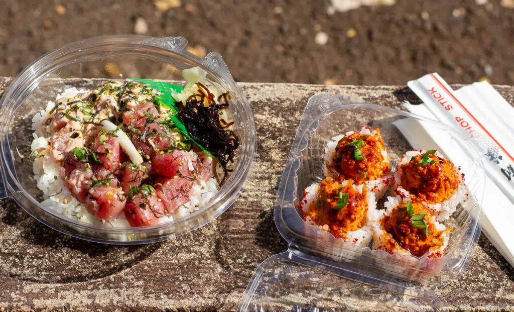 Delicious poké on the island of Kauai. Trying at least one bowl of poke is a must when you visit Kauai.