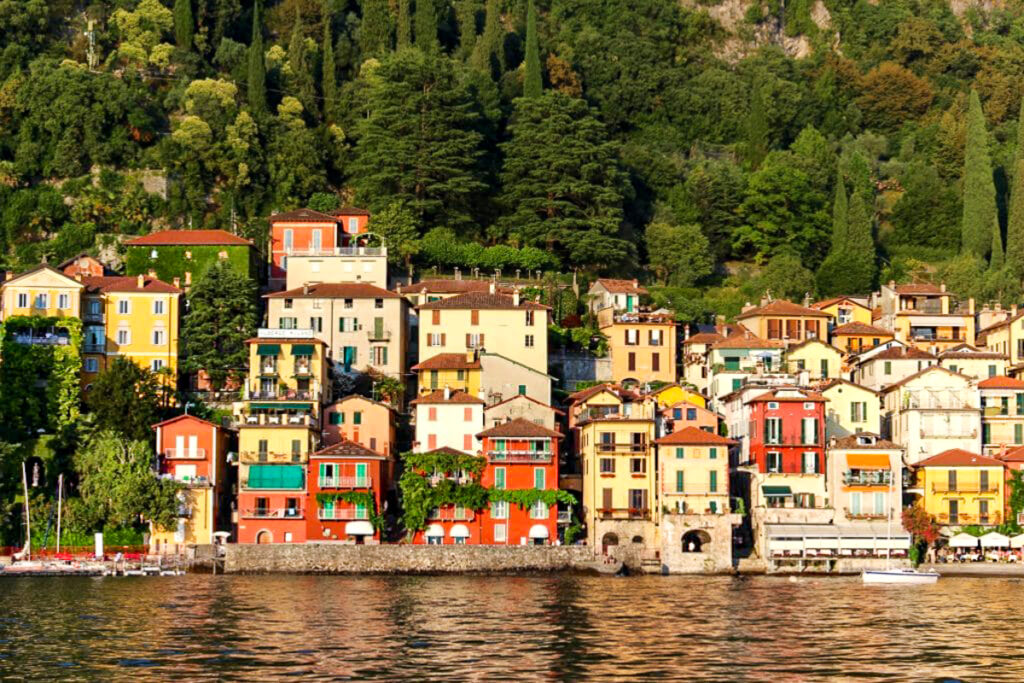 View of the town of Varenna. This is one of the must-see towns on a day trip from Milan to Lake Como.