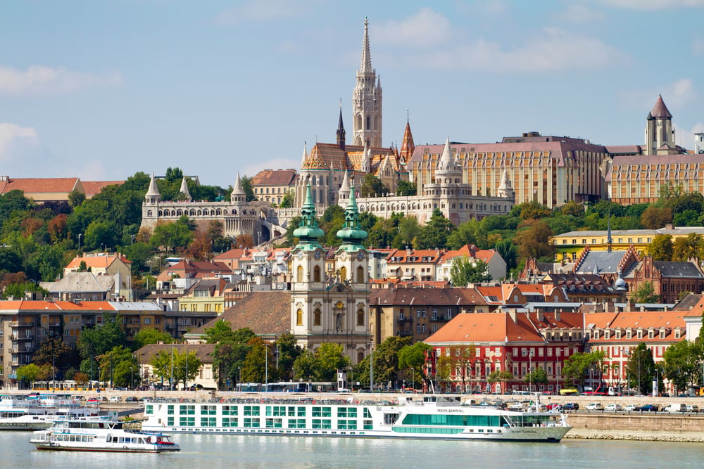 Beautiful buildings at the Buda side of Budapest. If you're wondering what to do in Budapest in 3 days, spending a day in Buda side is recommended.