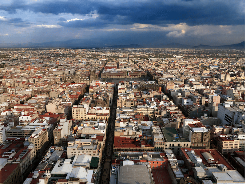 Aerial view of the best Mexico City neighborhoods